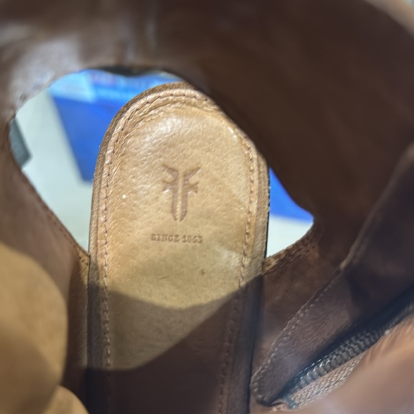 Frye Danica Harness Suede Peep Toe Booties - Picture 5 of 7